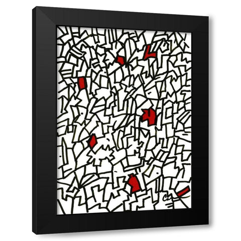 Hungarian Wedding Music Black Modern Wood Framed Art Print with Double Matting by Carroccio, Lisa
