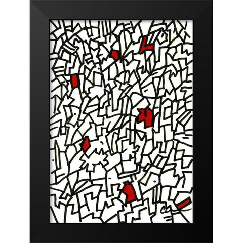 Hungarian Wedding Music Black Modern Wood Framed Art Print by Carroccio, Lisa