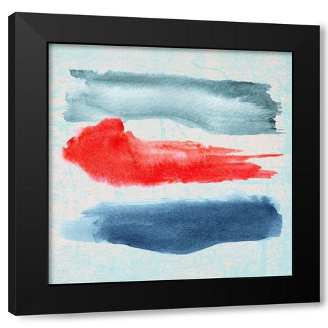 BrushstrokeTrio Black Modern Wood Framed Art Print by Inuit