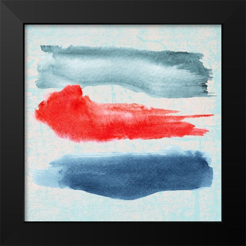 BrushstrokeTrio Black Modern Wood Framed Art Print by Inuit