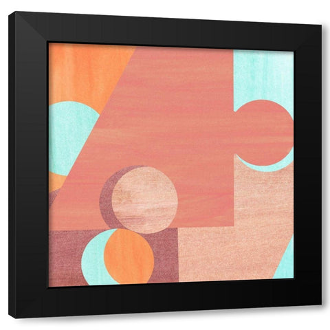 Soft Patterns II. Black Modern Wood Framed Art Print by Inuit