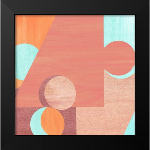 Soft Patterns II. Black Modern Wood Framed Art Print by Inuit