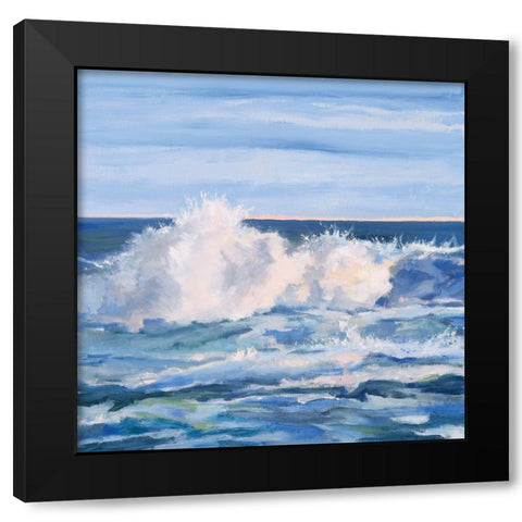 Winter Cold Wave Black Modern Wood Framed Art Print with Double Matting by Casey, Anderson