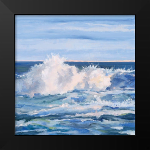 Winter Cold Wave Black Modern Wood Framed Art Print by Casey, Anderson