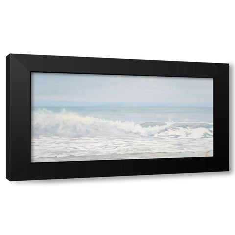Silver Wave Black Modern Wood Framed Art Print with Double Matting by Casey, Anderson
