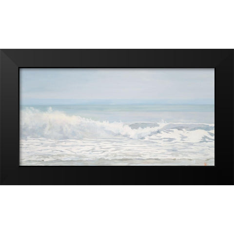 Silver Wave Black Modern Wood Framed Art Print by Casey, Anderson