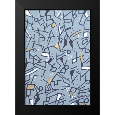 Tribal II Black Modern Wood Framed Art Print by Carroccio, Lisa