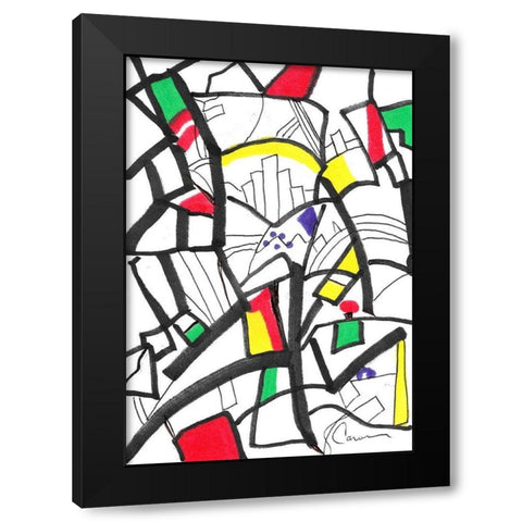 Urban Bliss Black Modern Wood Framed Art Print with Double Matting by Carroccio, Lisa