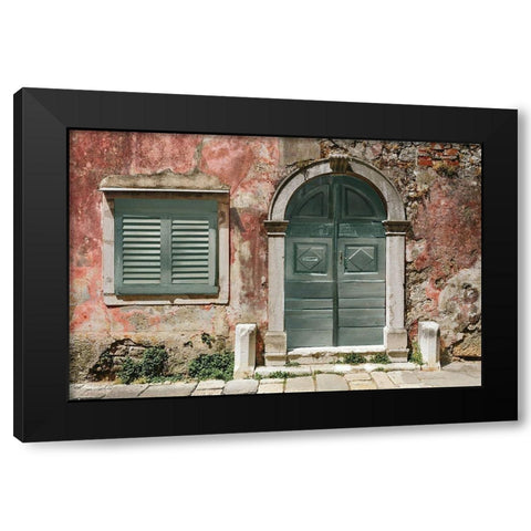 Antique Shutters and Door Black Modern Wood Framed Art Print by Orekhov, Andrey