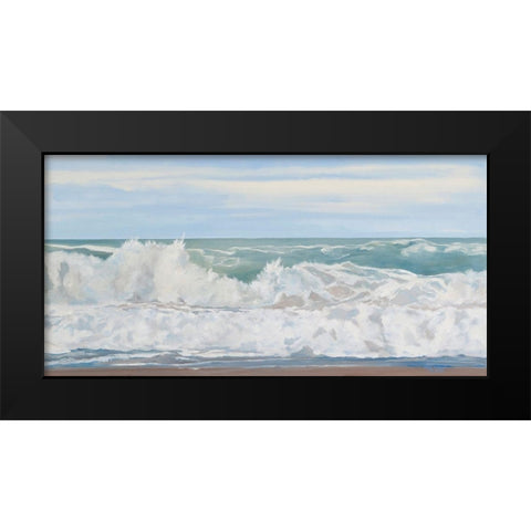 Wild Ocean Black Modern Wood Framed Art Print by Casey, Anderson