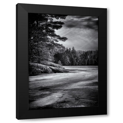 Gull Wing Lake Black Modern Wood Framed Art Print by Carson, Brian