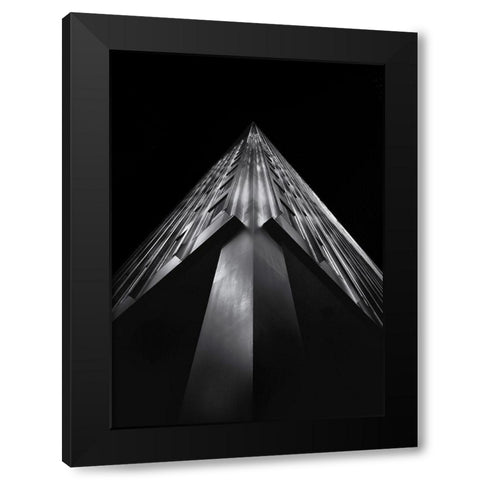 Soaring Building Black Modern Wood Framed Art Print by Carson, Brian