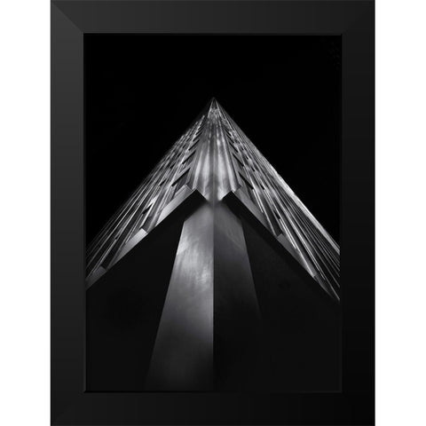 Soaring Building Black Modern Wood Framed Art Print by Carson, Brian