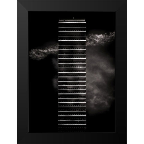 Office Tower Black Modern Wood Framed Art Print by Carson, Brian