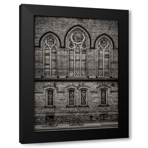 Church Facade Black Modern Wood Framed Art Print by Carson, Brian