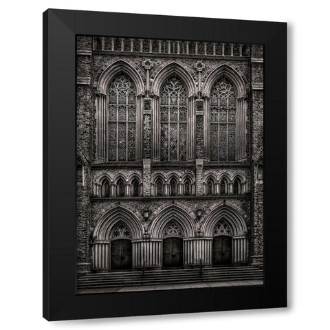 Toronto Church Black Modern Wood Framed Art Print by Carson, Brian