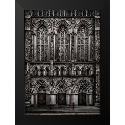 Toronto Church Black Modern Wood Framed Art Print by Carson, Brian