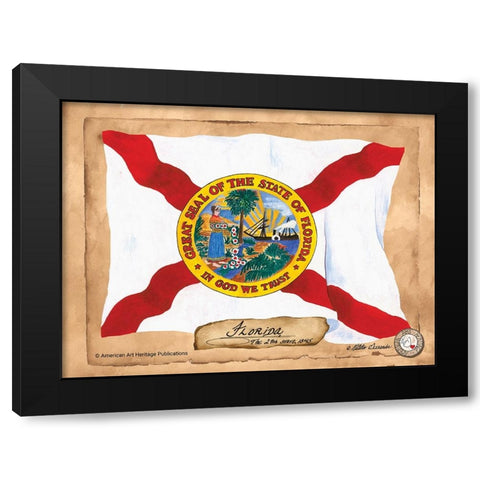 Florida-Solo with background Black Modern Wood Framed Art Print by Alexander, Natalie