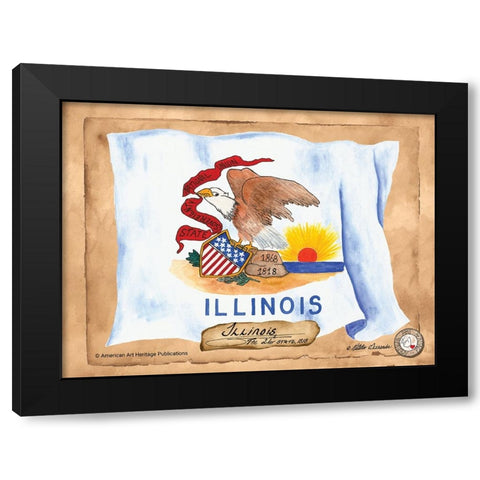 Illinois-Solo with background Black Modern Wood Framed Art Print with Double Matting by Alexander, Natalie