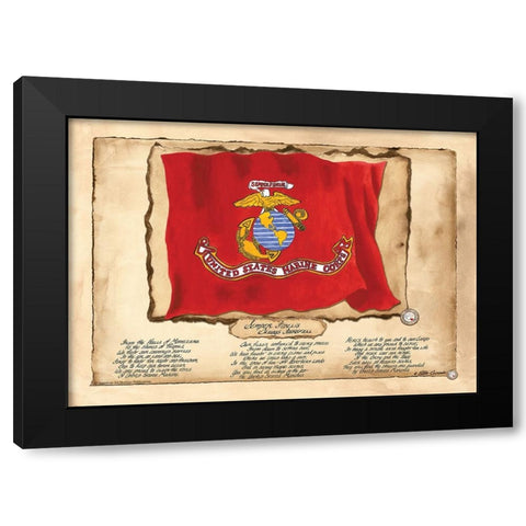 Marines Faithfull Black Modern Wood Framed Art Print with Double Matting by Alexander, Natalie