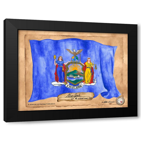 New York-Solo with background Black Modern Wood Framed Art Print with Double Matting by Alexander, Natalie