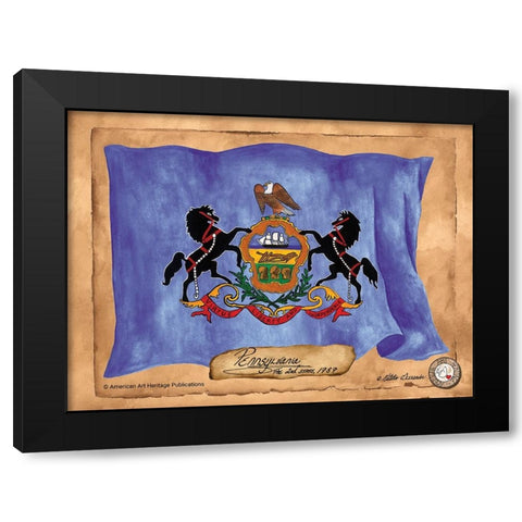 Pennsylvania-Solo with background Black Modern Wood Framed Art Print by Alexander, Natalie