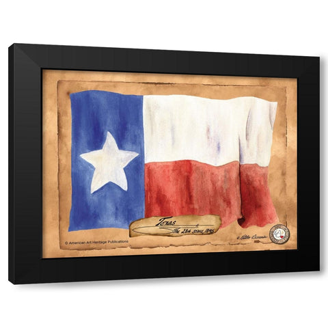 Texas-Solo with background Black Modern Wood Framed Art Print with Double Matting by Alexander, Natalie