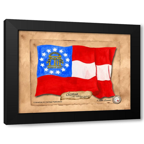 Georgia-Solo with background Black Modern Wood Framed Art Print with Double Matting by Alexander, Natalie