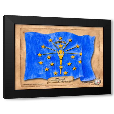 Indiana-Solo with background Black Modern Wood Framed Art Print with Double Matting by Alexander, Natalie