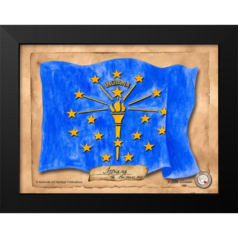 Indiana-Solo with background Black Modern Wood Framed Art Print by Alexander, Natalie