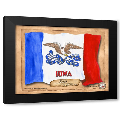 Iowa-Solo with background Black Modern Wood Framed Art Print by Alexander, Natalie