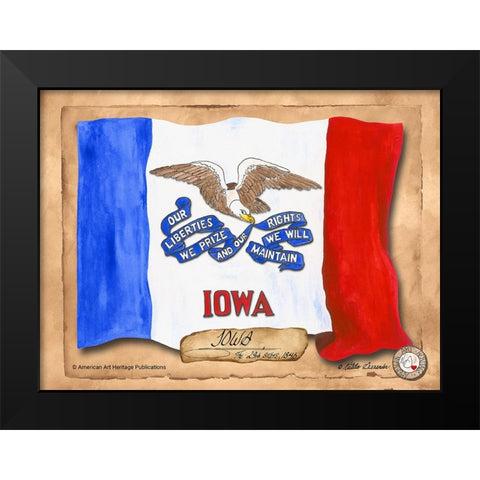 Iowa-Solo with background Black Modern Wood Framed Art Print by Alexander, Natalie
