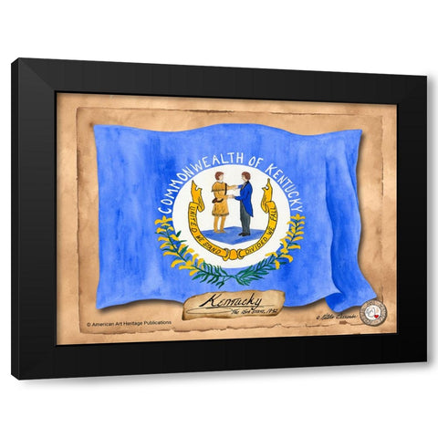 Kentucky-Solo with background Black Modern Wood Framed Art Print with Double Matting by Alexander, Natalie