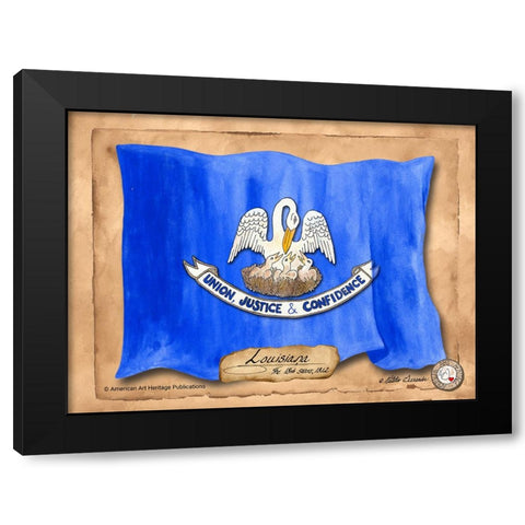 Louisiana-Solo with background Black Modern Wood Framed Art Print with Double Matting by Alexander, Natalie