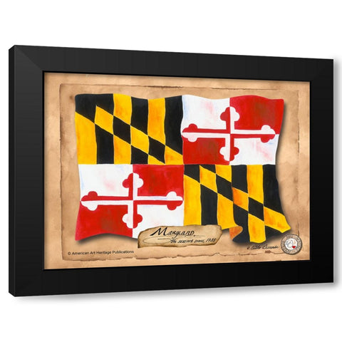Maryland-Solo with background Black Modern Wood Framed Art Print with Double Matting by Alexander, Natalie