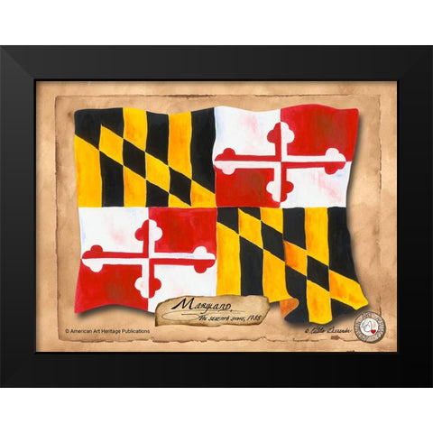 Maryland-Solo with background Black Modern Wood Framed Art Print by Alexander, Natalie