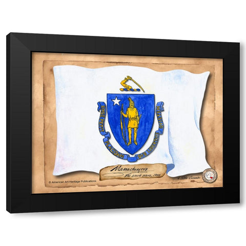Massachusetts-Solo with background Black Modern Wood Framed Art Print by Alexander, Natalie