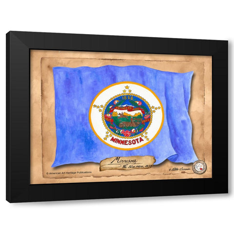 Minnesota-Solo with background Black Modern Wood Framed Art Print by Alexander, Natalie