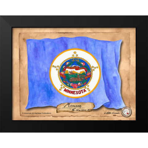 Minnesota-Solo with background Black Modern Wood Framed Art Print by Alexander, Natalie