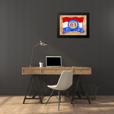 Missouri-Solo with background Black Modern Wood Framed Art Print by Alexander, Natalie