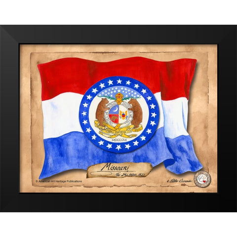 Missouri-Solo with background Black Modern Wood Framed Art Print by Alexander, Natalie