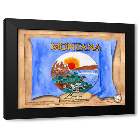 Montana-Solo with background Black Modern Wood Framed Art Print by Alexander, Natalie