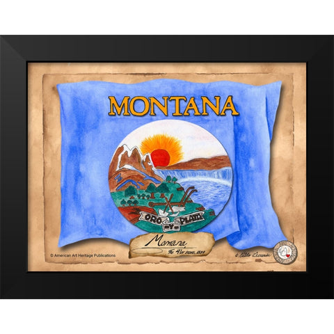 Montana-Solo with background Black Modern Wood Framed Art Print by Alexander, Natalie