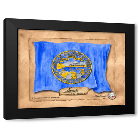 Nebraska-Solo with background Black Modern Wood Framed Art Print with Double Matting by Alexander, Natalie