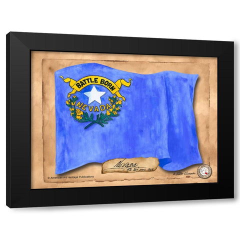 Nevada-Solo with background Black Modern Wood Framed Art Print by Alexander, Natalie