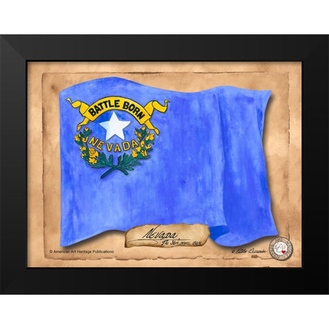 Nevada-Solo with background Black Modern Wood Framed Art Print by Alexander, Natalie