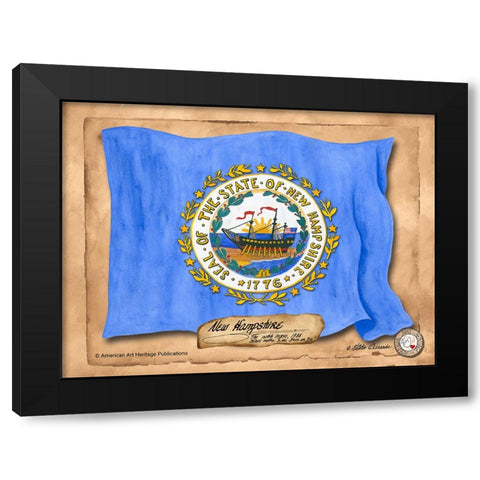 New Hampshire-Solo with background Black Modern Wood Framed Art Print by Alexander, Natalie