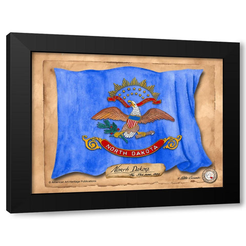 North Dakota-Solo with background Black Modern Wood Framed Art Print by Alexander, Natalie