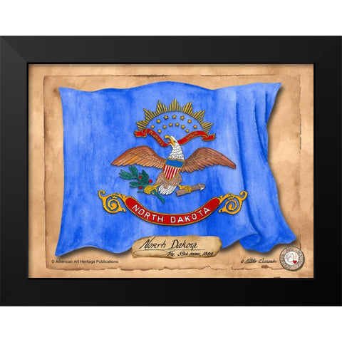 North Dakota-Solo with background Black Modern Wood Framed Art Print by Alexander, Natalie