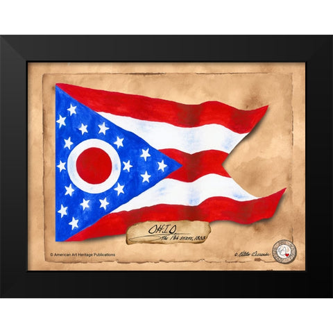 Ohio-Solo with background Black Modern Wood Framed Art Print by Alexander, Natalie